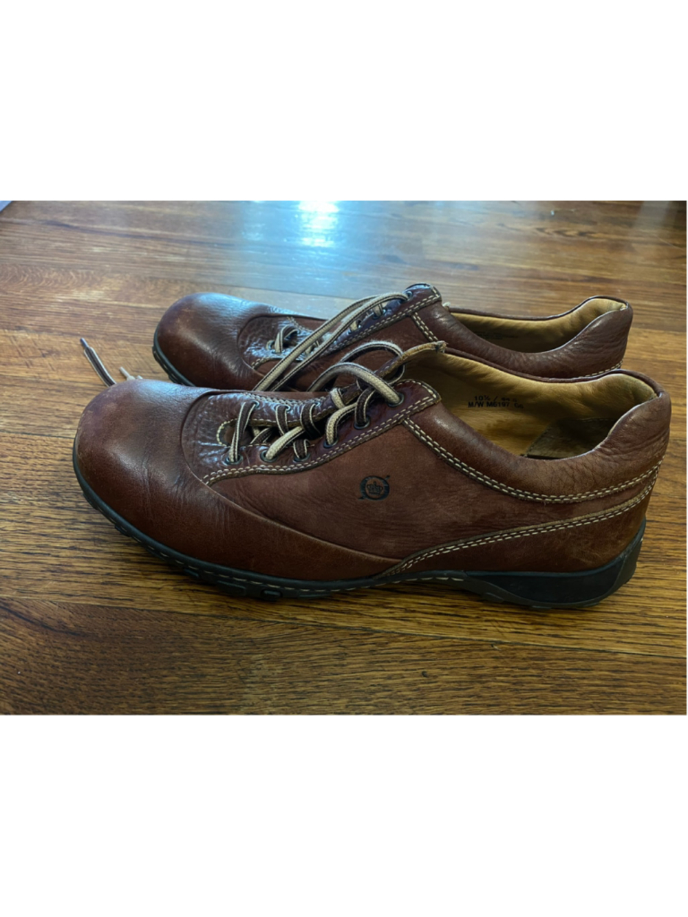 Born Brown Leather Lace Up Walking Shoes Comfort Driving Preppy Classic 10.5